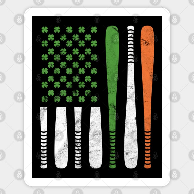 St Patricks Day Baseball Irish American Flag  Gift Sticker by HCMGift